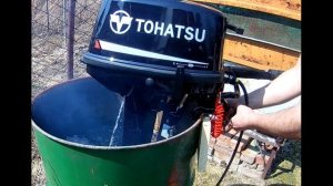 первый запуск лодочного мотора Tohatsu M 9.8 B S