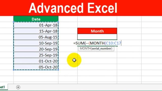 Count Months in Date Range in Excel | Excel Formula смотреть онлайн