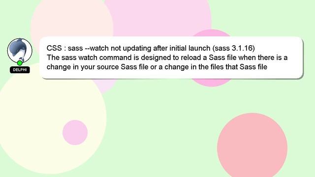 CSS : sass --watch not updating after initial launch (sass 3.1.16) смотреть онлайн