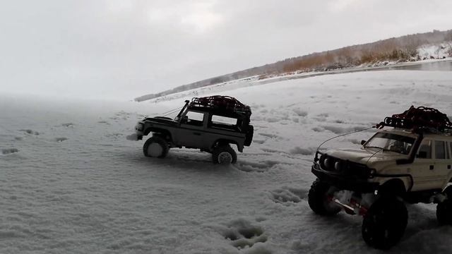 ПОКАТУШКИ (2 ЧАСТЬ) Lend Cruiser WPL C54-1. Defender D90 MN 99S. ПЕРВЫЙ СНЕГ.