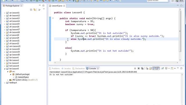 Java Programming Tutorial - 05 - Nested IF Statements смотреть онлайн