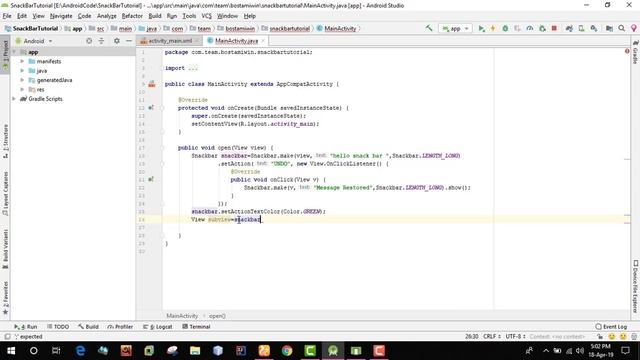 how to make customize snackbar in android смотреть онлайн