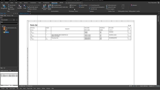 Generate Report (Parts List) & Edit Form | EPLAN New Platform смотреть онлайн