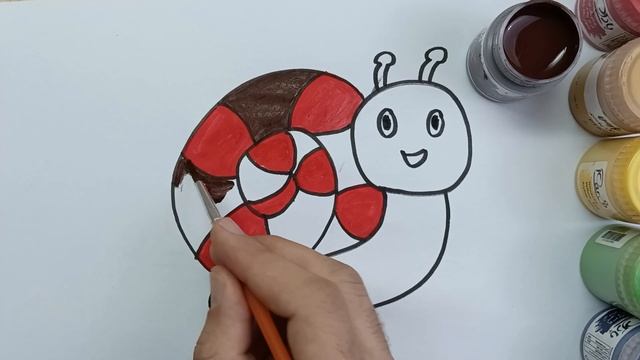 "Colorful Adventures: Let's Paint and Color a Cute Worm Together!" смотреть онлайн