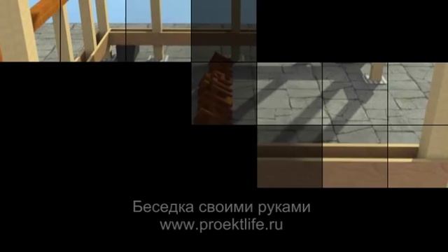 Беседка из дерева c двускатной крышей смотреть онлайн