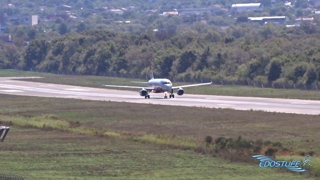 Tower View Tivat Airport LYTV/TIV - Red Wings Airbus A320 Takeoff смотреть онлайн