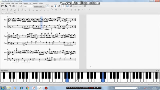 Allegro - Carlos de Seixas ABRSM 2017-2018 Piano Grade 5, MuseScore. For Right Play смотреть онлайн