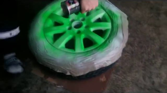 haw to paint wheels green fluorescent смотреть онлайн
