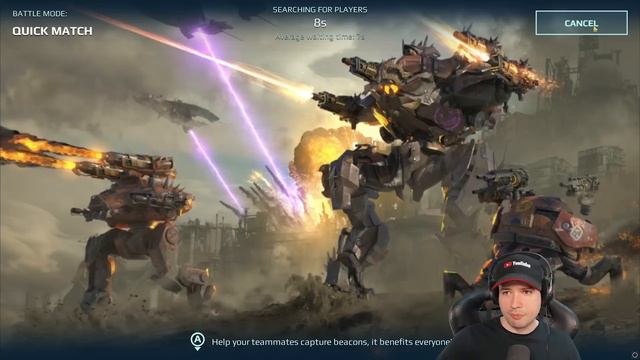 New Robot SERAPH Gameplay on War Robots Test Server - WR смотреть онлайн