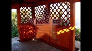 Строительство беседки с барбекю.