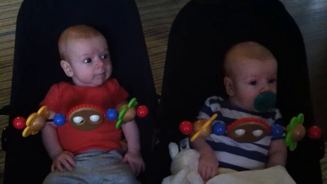 Two-month old twins love their Baby Bjorn bouncers смотреть онлайн