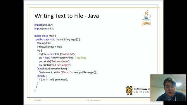 Java/C# - FileIO - Writing to a file смотреть онлайн