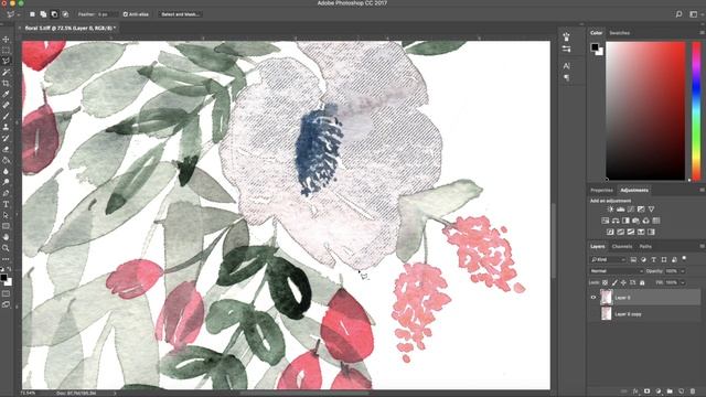 Digitizing Watercolor Illustrations in Photoshop | Sarah B. Calligraphy смотреть онлайн