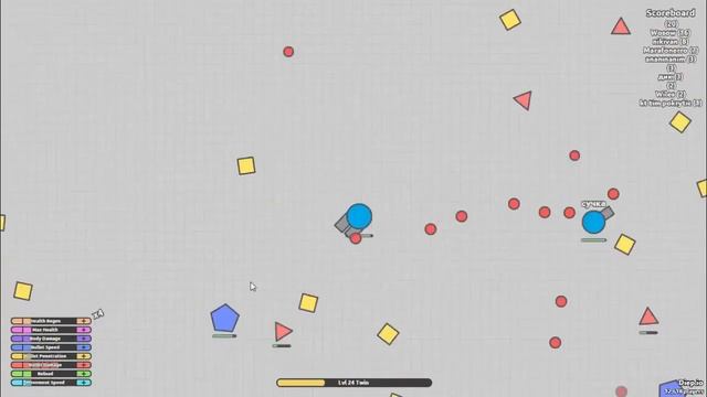 DIEP.IO | ОБЗОР ИГРЫ | БЫСТРОЕ РАЗВИТИЕ ДО 45 ЛВЛ смотреть онлайн