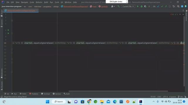 Core Java | Chapter 2.1 | Remove vowel | String | Java Interview Question смотреть онлайн