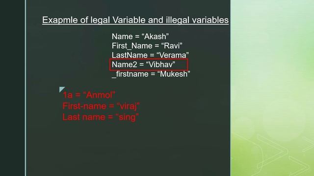Python variable declaration I Rules of variable declaration in python hindi смотреть онлайн