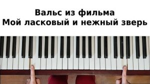 МОЙ ЛАСКОВЫЙ И НЕЖНЫЙ ЗВЕРЬ НА ПИАНИНО Урок №1 как сыграть на фортепиано Вальс Дога красивая песня
