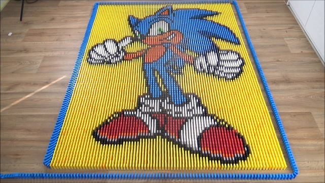 Sonic The Hedgehog MADE FROM 7,500 DOMINOES | Domino Art смотреть онлайн