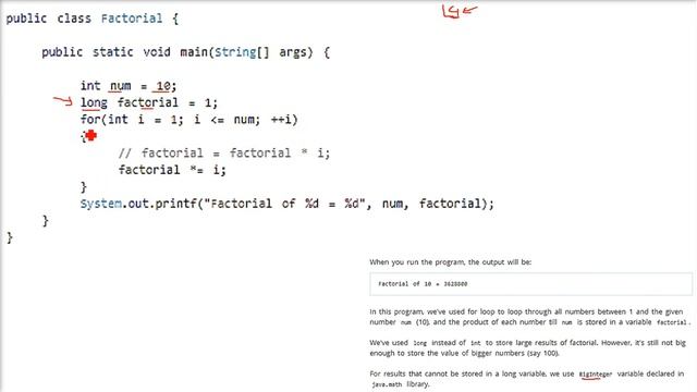 Java Program to Find Factorial of a Number Code and Explanation смотреть онлайн