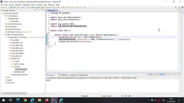 Java Sqlite Example смотреть онлайн