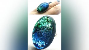 СОЗДАЕМ Кулон, серьги, кольцо, браслет из эпоксидной смолы и алкогольных чернил своими руками Petri