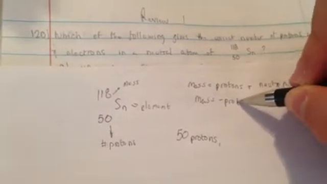 Correcto Number of Electrons, Protons and Neutrons for (118 Sn 50) (#120-1) смотреть онлайн
