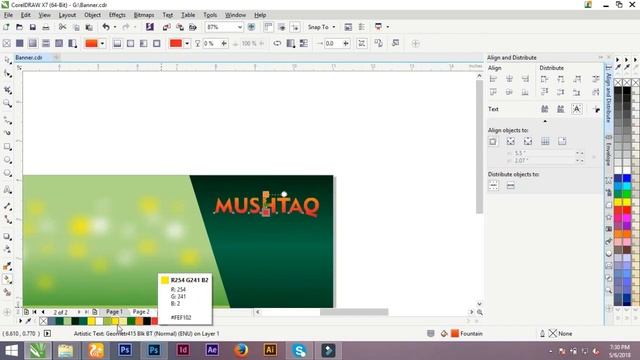 How to design Creative Banner in CorelDraw X7 смотреть онлайн