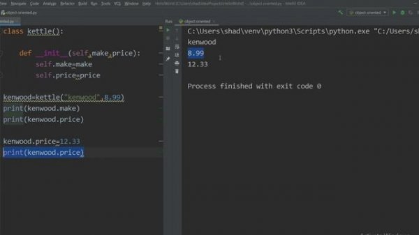 Objects Oriented Programming - class in python || class in python || TCS