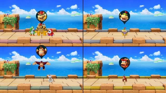 Super Mario Party #7 Whomp's Domino Ruins Donkey Kong vs Diddy Kong vs Bowser vs Bowser Jr смотреть онлайн