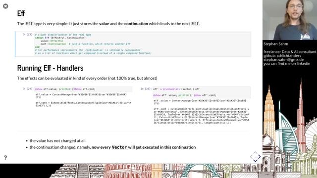 Monads 2.0, aka Algebraic Effects: ExtensibleEffects.jl | Stephan Sahm | JuliaCon2021 смотреть онлайн