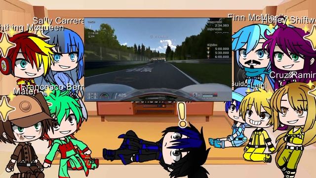 Pixar Cars React to Real Cars (Gran Turismo | SRT Tomahawk X vs Red Bull X2011)| Gacha Club | Part смотреть онлайн