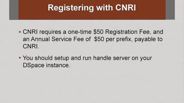 Persistent Identifiers in DSpace смотреть онлайн