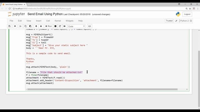 How to send Email with Attachment using Python смотреть онлайн