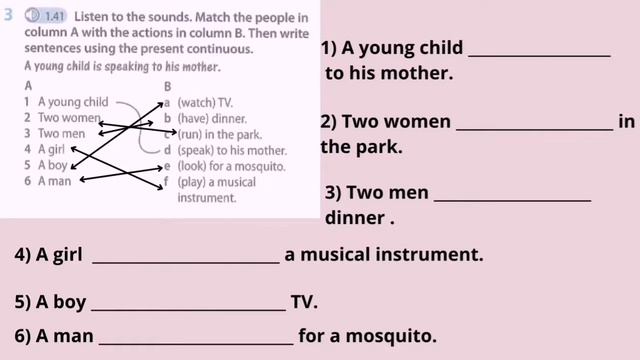 CEFR YEAR 5 ENGLISH PLUS 1 (unit 4 page 45) EXERCISE 3 👉present continuous смотреть онлайн