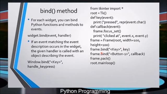 Python tkinter event handling | Mr Jaison D Joseph, Asst. Professor, CASP смотреть онлайн