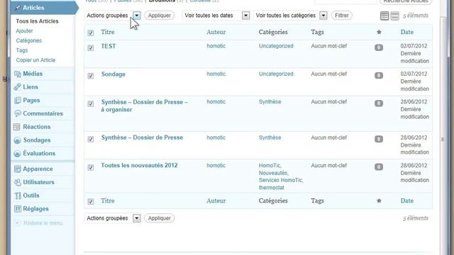 5-2 WordPress 3.4 Gérer ses messages смотреть онлайн