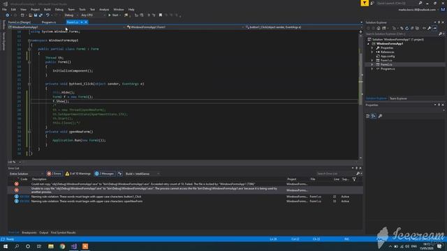 Unable to copy a file from obj\Debug to bin\Debug [solved] смотреть онлайн