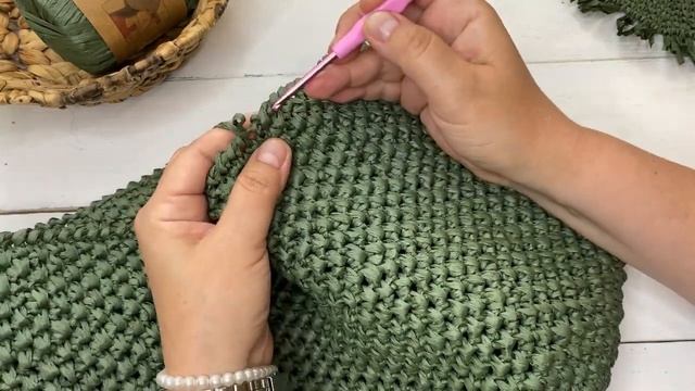 Сумка из рафии. Очень подробное описание.