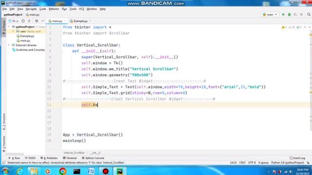Tkinter Vertical Scrollbar смотреть онлайн