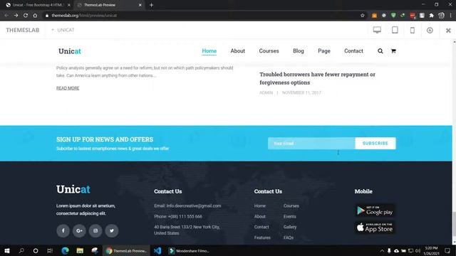 Unicat: Free Bootstrap 4 HTML5 Responsive Education Website Template смотреть онлайн