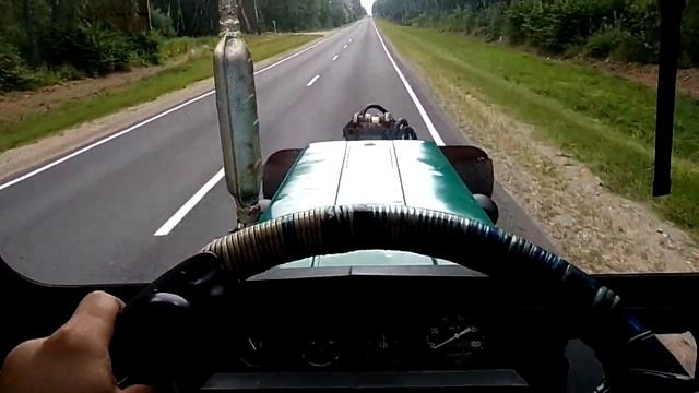 Везем металлолом на самодельном тракторе т-25 смотреть онлайн