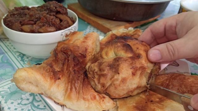 Бурек.Дегустация.Вкусное пирог с мясом. смотреть онлайн