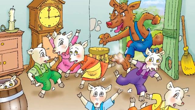 The Wolf &The Seven Little Goats/Bedtime story/Big Bad Wolf/Fairy Tales in English/Moral Story смотреть онлайн