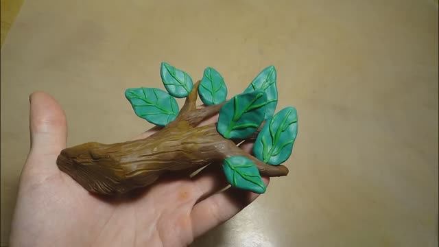 Ветвь дерева. Tree branch. Дерево из пластилина. смотреть онлайн