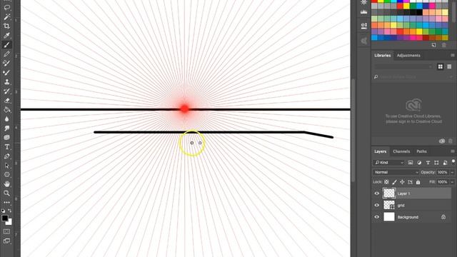 Creating One Point Perspective Drawing In Photoshop смотреть онлайн