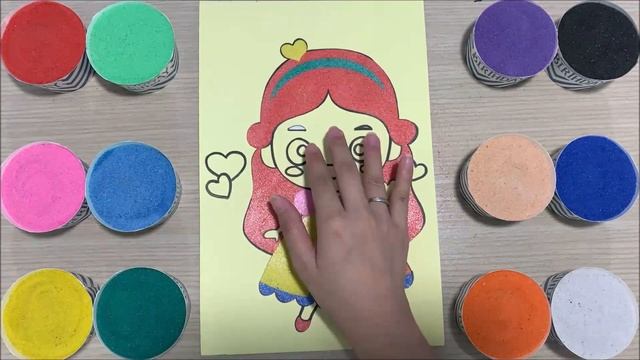 Colored Little sweet princess sand painting/Little princess so cute/Learn color/art/Bumble Bee TV смотреть онлайн