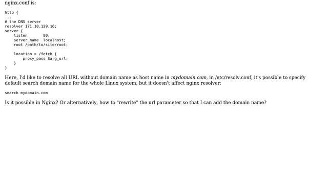 How to specify search domain name of nginx resolver for proxy_pass? (2 Solutions!!) смотреть онлайн