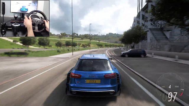 850HP Audi RS6 Avant Widebody - Forza Horizon 5 | Steering Wheel + Paddle Shifter Gameplay смотреть онлайн