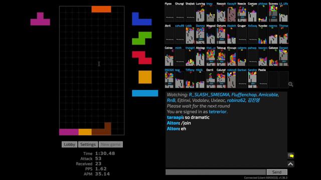 Tetris Day 6 game 1 (7/30/2019) Battle Royale 44 players смотреть онлайн