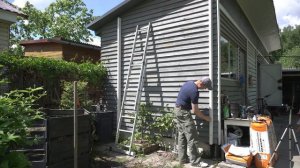 Садовый дневник: Как сделать шпалеру для винограда, растущего у стены.